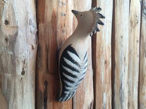 Ptáček na zeď - dudek chocholatý Keramika Andreas