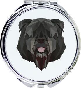 Flandrský ovčák, Bouvier des Flandres - Zrcadlo s fotografií a geometrickým vzorem od značky Art-Dog
