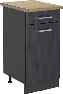 Spodní skříňka kuchyňské linky Vicco R-Line Černý beton 40 cm PD Dub, Model 47468