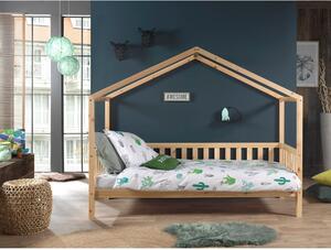 Domečková dětská postel z borovicového dřeva Vipack Dallas, 90 x 200 cm
