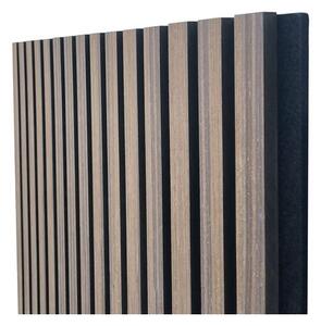 Akustický panel Ořech tmavý dýha 60x270 cm lamely na filcu