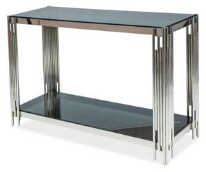 Konzolový stolek FUSSAL chrom/sklo