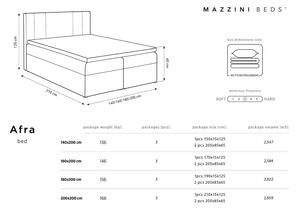 Béžová boxspring postel s úložným prostorem 180x200 cm Afra – Mazzini Beds