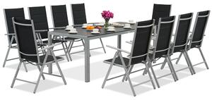 Hliníkový zahradní nábytek Garden Point s velkým stolem Polywood Verona pro 10 osob