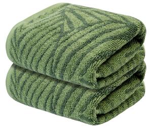 LIVARNO home Froté ručník, 50 x 100 cm, 450 g/m2, 2 kusy (světle zelená) (100375496003)