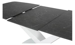 Jídelní stůl COSSANU 2 černý mramor/bílá