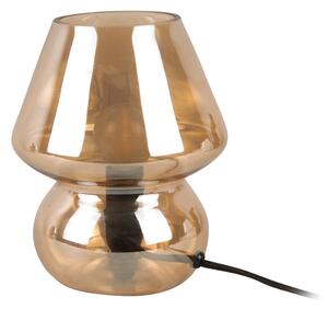 Světle hnědá skleněná stolní lampa Leitmotiv Glass, výška 18 cm
