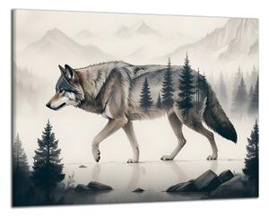 Obraz na plátně Vlk v lese