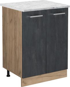 Spodní skříňka kuchyňské linky Vicco R-Line Černý beton 60 cm PD Mramor, Model 47514