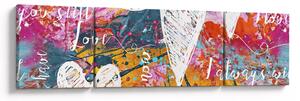 Obraz - Srdce na abstraktním pozadí (170x50 cm)