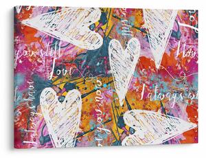 Obraz - Srdce na abstraktním pozadí (70x50 cm)