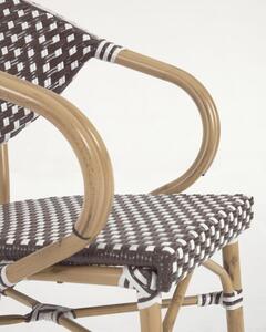 Hnědá kovovo-plastová zahradní židle Marilyn – Kave Home