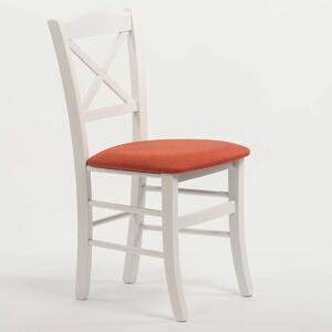 Stima Židle CLAYTON s čalouněným sedákem Odstín: Bílá, Látky: LUX terracotta 10