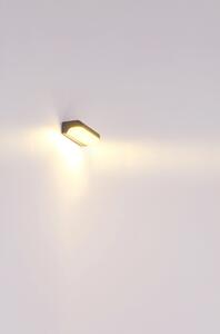 GLOBO Venkovní nástěnné LED světlo HONNA, 10W, teplá bílá, antracitové, IP54 34174W