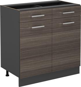 Spodní skříňka kuchyňské linky Vicco R-Line Ušlechtilá šedá 80 cm bez pracovní desky, Model 53665