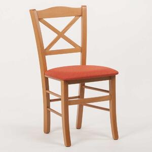 Stima Židle CLAYTON s čalouněným sedákem Odstín: Moření Dubové, Látky: LUX terracotta 10