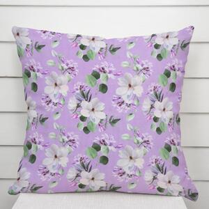 Biante Dekorační povlak na polštář PML-044 Květy magnolie na fialovém 30 x 50 cm