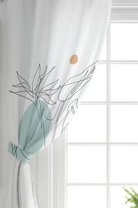 Bílý závěs s příměsí bavlny Minimalist Home World, 140 x 260 cm