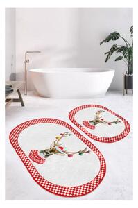 Červeno-bílé koupelnové předložky v sadě 2 ks 60x100 cm – Mila Home