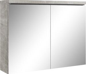 Badplaats Vysoká Koupelnová Skříňka Paso 80 x 20 x 60 cm - Betonově Šedá - Zrcadlová Skříňka