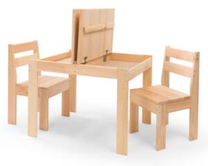 Dětský set stolku s židlemi EVAN borovice