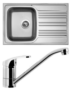 SET SINKS N49 nerezový dřez + baterie, mat/chrom