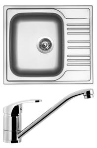 SET SINKS N29 nerezový dřez + baterie, mat/chrom