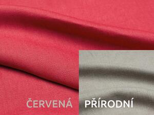 Snový svět Lněná deka s prošitím Barva: červená, Barva 2: přírodní len