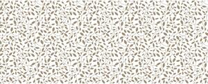 Ubrus teflonový béžový, vzor hnědé lístky Rozměry: 65x65, Tvar: Čtverec