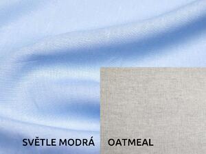 Snový svět Lněná deka s prošitím Barva: světle modrá, Barva 2: oatmeal