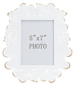 Bílý kovový rámeček na fotky Mauro Ferretti, 25 x 27,7 cm