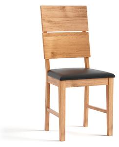 Dubová židle 02-CZ, masiv, černá