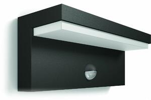 Philips Bustan UltraEfficient venkovní nástěnné svítidlo se senzorem LED 3,8W 4000K, antracitová