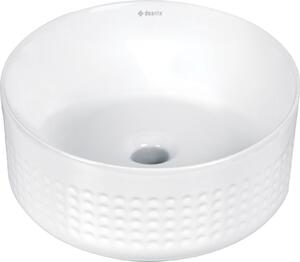 Deante Silia Hexa umyvadlo 36x36 cm kulatý na pult bílá lesk CDX_6U3S