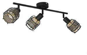 Stropní Lampa Lindby, Eudoria, stmívatelné, Černá, Obývací pokoj, Kov, Moderní