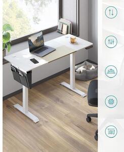 SONGMICS Polohovací stůl elektrický 140 x 60 cm bílý béžový