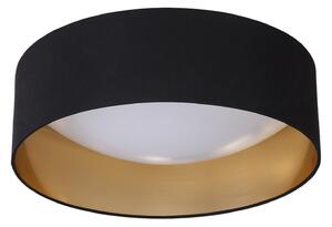 Stropní Lampa Lindby, Coleen, Černá, Obývací pokoj, Tkanina / Textil, Moderní
