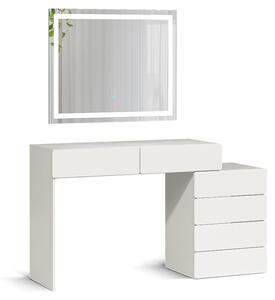 Toaletní stolek Vicco Alvia Bílá 100 cm s LED zrcátkem, Model 65351