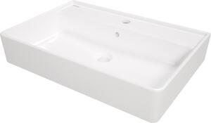Deante Temisto umyvadlo 61x41 cm obdélníkový klasický-na pult bílá lesk CDT_6U7S