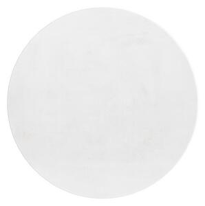 Ayyildiz, Kusový koberec Pouffy 5100 White kruh, 120x120 (průměr) kruh, bílá, obývací pokoj