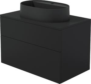 Deante Prizma umyvadlo se skříňkou a deskou 80 cm černá SDNB8SNU6B