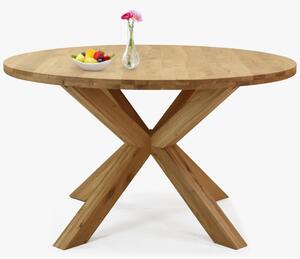 Dubový kulatý stůl o průměru 130 cm
