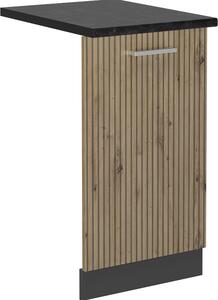 Čelní panel myčky Vicco R-Line Řemeslný dub 45 cm , PD Antracit, Model 55136