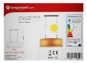 Lindby - LED RGBW Stmívatelný lustr na lanku ALWINE 2xE27/10W/230V