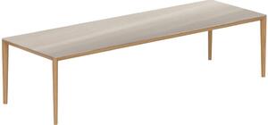 Royal Botania Jídelní stůl U-Nite, Royal Botania, 300x100x75 cm, rám teak, deska keramika taupe grey