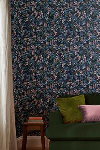 Modrá vliesová tapeta na zeď, luční květiny, 118570, Joules, Graham&Brown