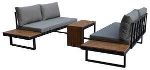 Zahradní sestava ALUTEX II – hliník, látka, šedá