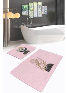 Růžové koupelnové předložky v sadě 2 ks 100x60 cm - Minimalist Home World