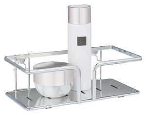 Stříbrná nástěnná koupelnová polička z nerezové ocele Termoli - Wenko
