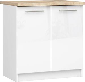 AKORD Furniture Factory KS0POLIBIABIAPOL015, 2 dveře/dveří, 2 police/polic, Bílá, Dvířka s pantem, 16 mm, 460 mm